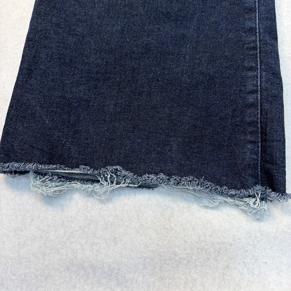Jessica Simpson Daisy Flare Blue Denim Jeans Womens Size 12 Stretch Raw Hem Y2K - Picture 2 of 16